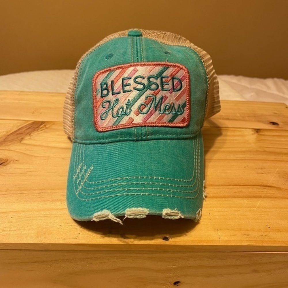Women’s Trucker Hat Blessed Hot Mess